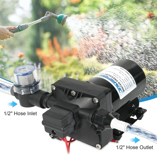 Miniatura 2 de DICMIC Bomba de agua Revolution de 5.0 GPM 12V DC 55 PSI Revolution con interruptor de presión compatible con cámper, RV, ducha, rociador