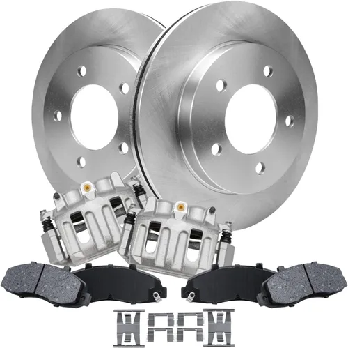 Miniatura 18 de Detroit Axle - Kit de freno delantero de 6 piezas para Honda CR-V 2002, 2003, 2004, rotores de freno de disco, pastillas de freno de cerámica
