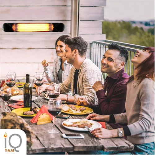 Miniatura 2 de Wave - Calentador infrarrojo de carbono de 1500 W, calentador eléctrico para interiores y exteriores, resistente a la intemperie con soporte