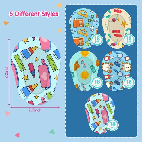 Miniatura 2 de 30 parches adhesivos para niños, diseño bonito, transpirable, bloqueo de luz, vendajes adhesivos para niños pequeños