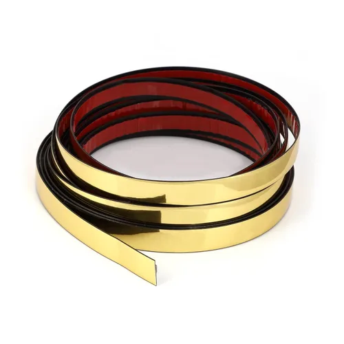 Miniatura 11 de Moldura Metálica Plateada Flexible de PVC Decorativa Cinta para Borde de Espejo Autoadhesiva Vibrante Brillante como Espejo Moldura Decorativa