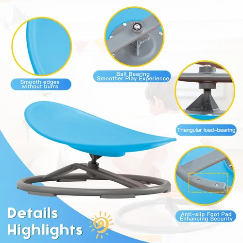 Miniatura 5 de BABAMU Silla giratoria para niños autistas, silla giratoria sensorial, capacidad de peso de 220 libras, productos sensoriales para autismo, juguetes