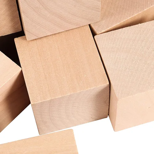 Miniatura 3 de ZOENHOU 60 bloques de madera de 1.5 pulgadas, cubo de madera maciza natural de primera calidad, juego de bloques de madera sin terminar