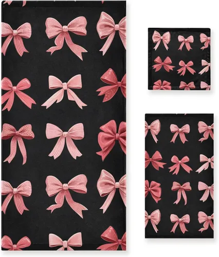 Miniatura 23 de ALAZA Juego de 3 toallas de baño de flores de iris de mariposa morada, 1 toalla de baño, 1 toalla de mano, 1 toallita decorativa, suave, de lujo