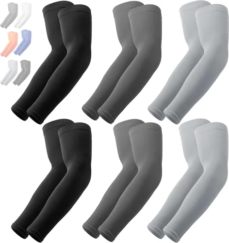 Mangas de compresión de enfriamiento para hombres y mujeres, con protección solar UV UPF 50, paquete múltiple, mangas protectoras de brazos para