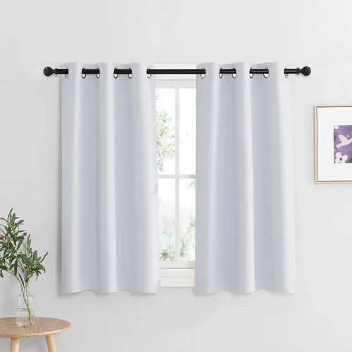 Miniatura 105 de RYB HOME Cortinas opacas de cocina de 36 pulgadas de largo, tratamiento de privacidad para ventanas pequeñas, aislamiento térmico, telón de fondo