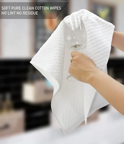 Miniatura 5 de Paquete de 4 toallas para cocina Euro-Cafe Cotton Craft, blancas, 100 % de algodón puro, Algodón, Blanco, paquete de de 12