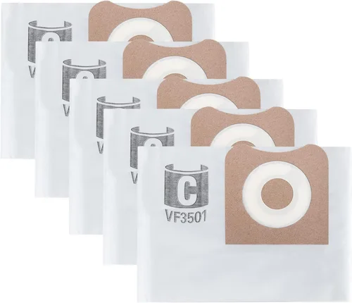 Paquete de 5 bolsas de filtro Ridgid VF3501, compatibles con Ridgid Shop Vac & Workshop de 3 a 4.5 galones, bolsas de polvo finas, pieza de repuesto