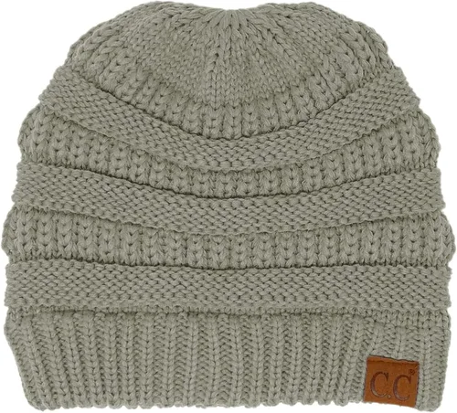 Miniatura 4 de C.C. Gorro de invierno elástico con cola de caballo y moño desordenado