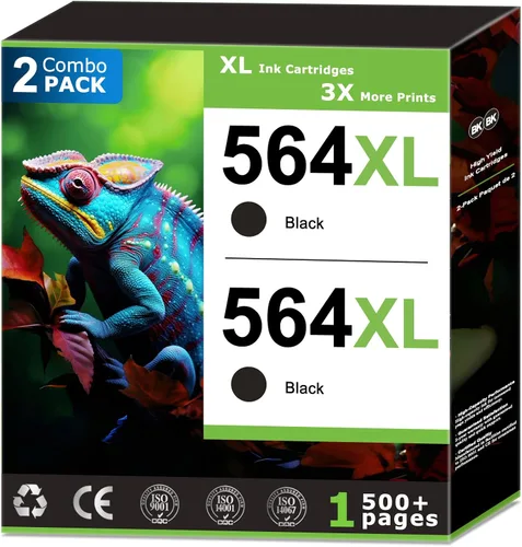 564XL - Cartuchos de tinta negra compatibles con HP564xl para impresora HP 564 XL 564 tinta negra 564 funciona con DeskJet 3520 3525 OfficeJet 4620