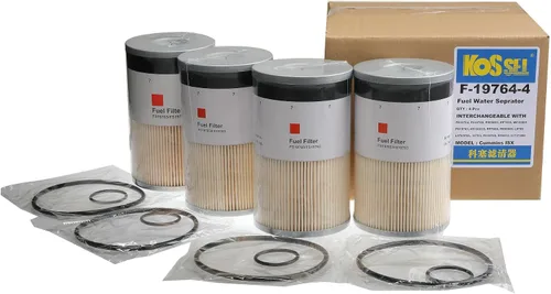 Miniatura 6 de Paquete de 4 separadores de agua para filtro de combustible FS19764 para Cummins X12 X15 ISX12 ISX15 reemplaza FS19765, FS19763, P550851, PF7930