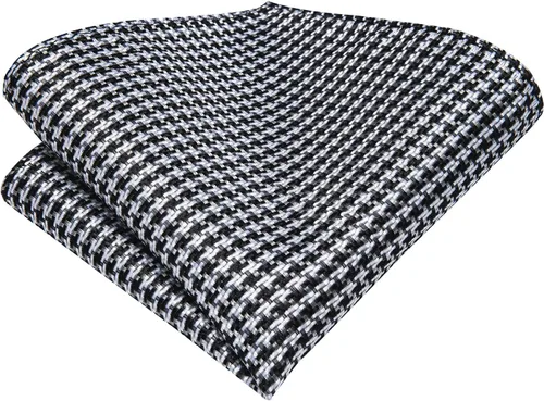 Miniatura 134 de Hi-Tie Corbata clásica de cachemira para hombre con pañuelo y gemelos a cuadros