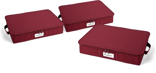 Miniatura 73 de Covermates Keepsakes - Juego de cajas de almacenamiento con cierre de cremallera, paquete de 3 cubos organizadores de poliéster resistente, diseño