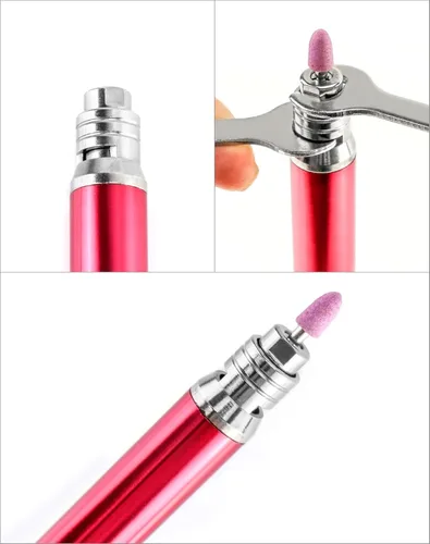 Miniatura 5 de QWORK Air Micro Grinder, 2 juegos de mini lápiz de 1/8 pulgadas, herramienta de corte neumática para lápiz, 65000 RPM velocidad libre
