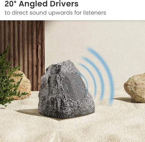 Miniatura 4 de Theater Solutions 2R4G altavoces tipo roca para exteriores (gris granito) Granito gris