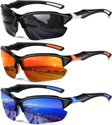 Miniatura 17 de Sports Polarized Sunglasses for Men Cycling Running Fishing UV Protection Sun Glasses Lightweight Half Frame Goggles