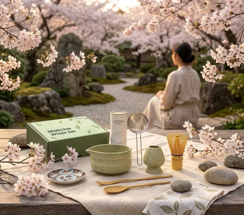 Miniatura 9 de Juego de 7 batidores de matcha, kit de cerámica con cuenco, batidor y soporte de bambú, cuchara de bambú, tamiz y toalla de té, juego de regalo