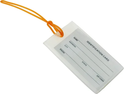 Miniatura 4 de 110 trabillas de plástico para equipaje de viaje, correas de PVC para identificación, tarjetas de identificación, tarjetas de identificación