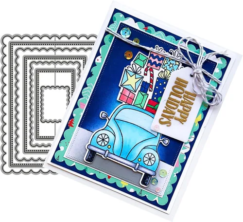 Troqueles de corte de metal, plantilla de grabado en relieve, para álbumes de recortes, molde para hacer tarjetas, álbum de fotos, manualidades,