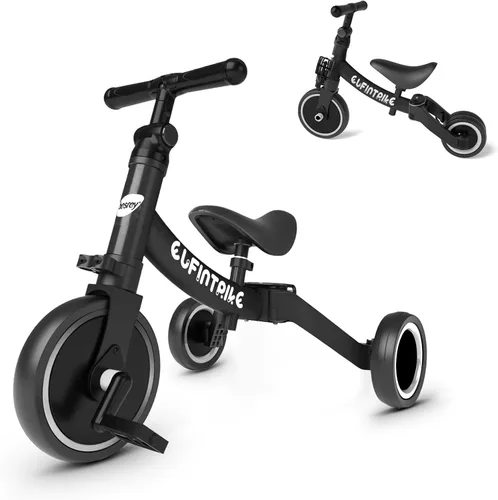Miniatura 10 de besrey Bicicleta 5 en 1 para niños de 1 año a 4 años, triciclo para niños pequeños, triciclo para niños, juguetes para niños y niñas, entrenamiento