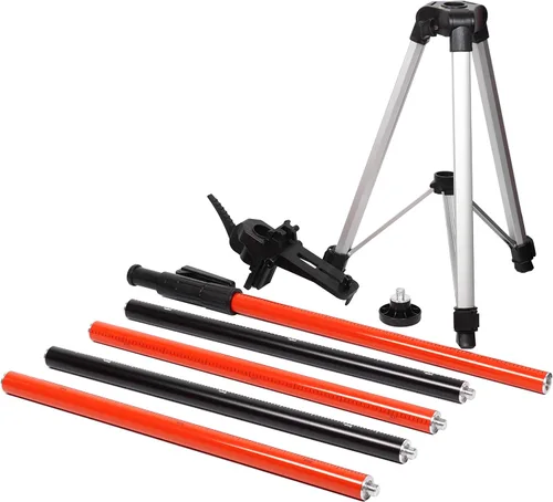 Miniatura 2 de Mástil telescópico, mástil de soporte telescópico para nivel láser con trípode y soporte para niveles láser de láseres rotativos y lineales
