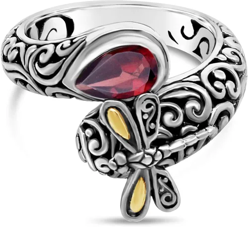 Miniatura 6 de Sterling Silver 925 and 18K Gold with Gemstones Ring