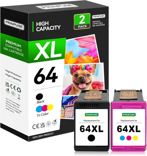 Miniatura 14 de 63XL - Cartucho de tinta negro remanufacturado para HP 63, compatible con impresora Officejet 3830 4650 4655 Envy 4520 3634 Deskjet 3630 1111