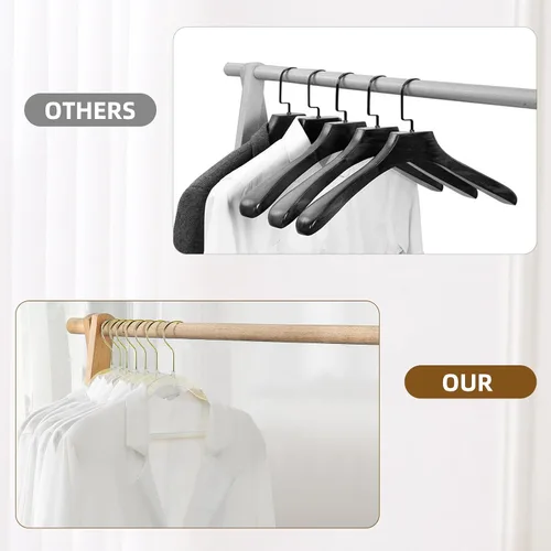 Miniatura 4 de Perchas de plástico transparente – Paquete de 20 perchas antideslizantes para abrigos y ropa con purpurina brillante para bodas – Organización