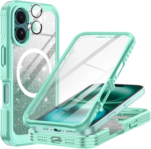 Miniatura 44 de Hekodonk Funda para iPhone 15 Pro Max, compatible con Magsafe [protector de pantalla de vidrio templado integrado y protección de lente de cámara]