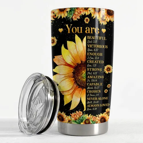 Miniatura 3 de SANDJEST Vaso inspirador de 20 onzas, regalo cristiano, regalos inspiradores para mujeres, vasos con aislamiento de acero inoxidable motivacional