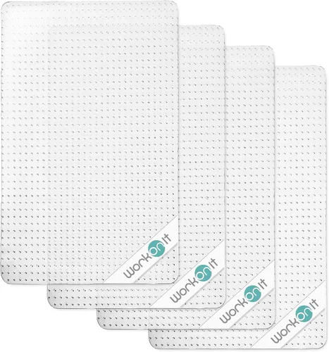 Miniatura 15 de WorkOnIt Tapete para silla de oficina, 30 x 48 pulgadas, tapete transparente para silla de escritorio para alfombra de pelo bajo, protector de piso