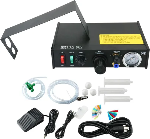 Miniatura 2 de FEITA 982 Dispensador de pegamento automático AC 110v Pasta de soldadura automática Líquido Adhesivo Controlador Dropper Machine