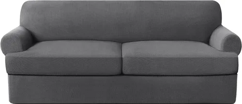 Miniatura 30 de Fundas elásticas para sofá de gama alta con fundas de cojín de asiento en T separadas, fundas de sofá jacquard de elastano, protector de muebles