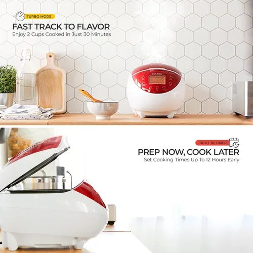 Miniatura 5 de CUCKOO Arrocera Micom de 6 tazas (sin cocinar) / 12 tazas (cocidas), arrocera con lógica difusa con temporizador de retardo y ajuste