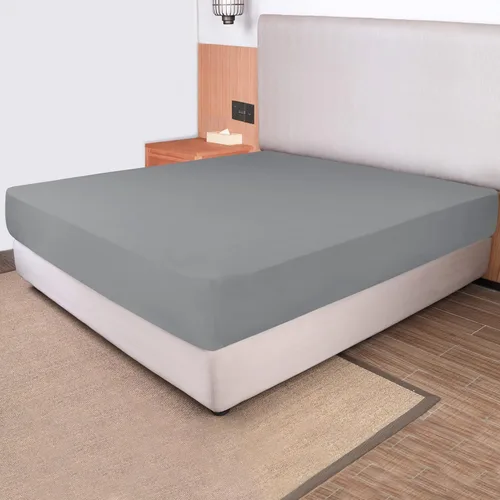 Miniatura 7 de N&Y HOME - Sábana bajera elástica Gris claro