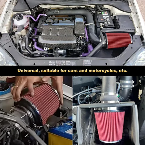Miniatura 5 de RYANSTAR RACING Filtro de aire universal de cono de sujeción compatible con tres tamaños diferentes de 3 pulgadas, 3.5 pulgadas, 4 pulgadas, cono