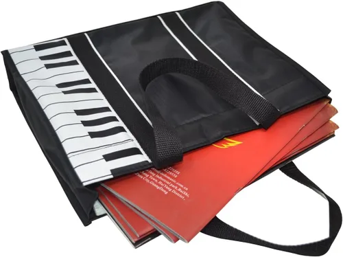 Miniatura 5 de PUNK Piano Keys Music Tote Bag With 5mm sponge Waterproof Oxford Cloth Handbag Shopping Bag with Magnetic Snaps Buckle