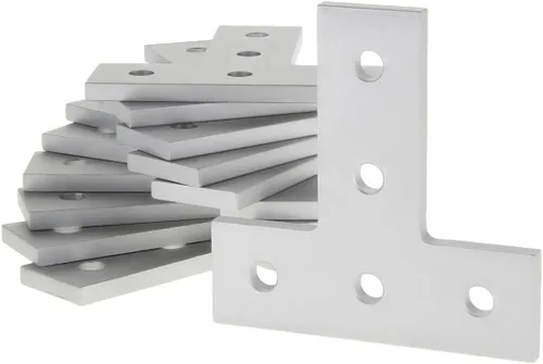 Miniatura 3 de 8020, 4080, serie 10, soporte de placa plana en T de aluminio de 5 agujeros, soporte de conector de montaje recto para extrusión de aluminio