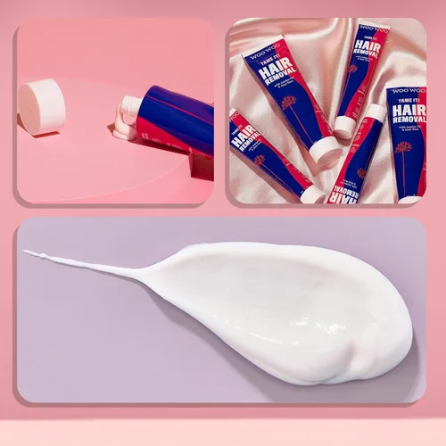 Miniatura 9 de WooWoo Crema natural de depilación íntima - Removedor de pelo vegano sin dolor para pieles sensibles - Depilatorio para genitales, bikini, piernas