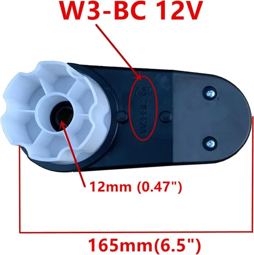 Miniatura 3 de Caja de cambios 12V390 16000RPM con motor de CC, motor RS390 12V con caja de engranajes Niños Paseo eléctrico en piezas de repuesto para automóviles