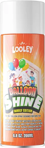 Miniatura 9 de LOOLEY Spray de brillo para globos, 15 onzas líquidas de larga duración, aerosol de globo de alto brillo, fórmula impermeable y brillo instantáneo