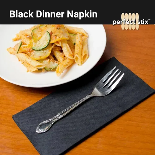 Miniatura 2 de Perfectware - Servilletas de cena de 2 capas, color negro, paquete de 125