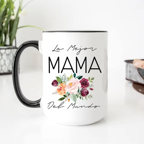 Miniatura 3 de Regalo para el Día de la Madre Española – Taza de café con acento La Mejor Mama Del Mundo – Dia De La Madre – Regalo Para Mama