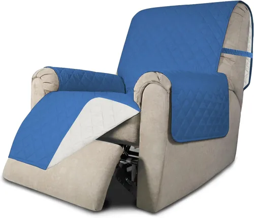 Miniatura 319 de Easy-Going - Funda para sofá, futón y sillón sin reposabrazos, reversible, resistente al agua, para mascotas y niños (azul oscuro/azul claro)