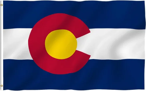 Bandera con los estados de EE.UU., Colorado Poliéster 68D - Colorado
