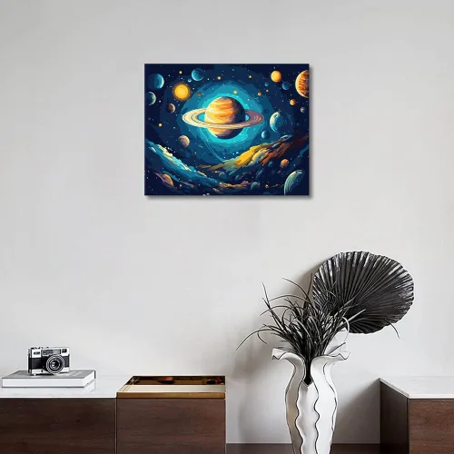 Miniatura 2 de Pintura por números para adultos Universo por números, ilustraciones de estrellas cósmicas por números para adultos principiantes, kits de pintura