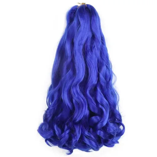 Miniatura 20 de Cabello rizado francés para trenzar de 12 pulgadas, 8 paquetes de cabello rizado preestirado para trenzas de caja, rizos franceses, trenzas