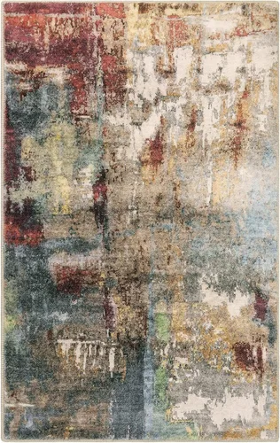 Miniatura 2 de Lahome Alfombra de área moderna abstracta lavable - 3x5, alfombra suave para dormitorio, alfombra antideslizante para entrada, alfombra