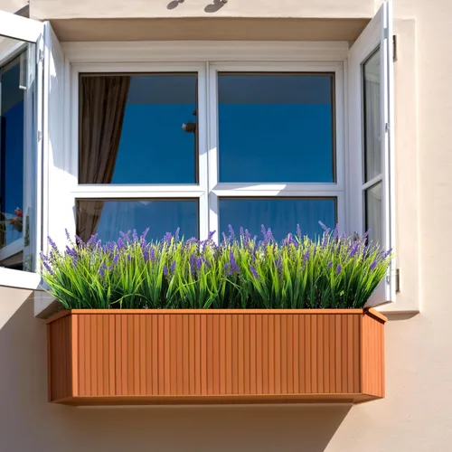 Miniatura 2 de Ammyoo Plantas artificiales de plástico para decoraciones al aire libre, hierba falsa de mono para el porche y patio exterior, plantas verdes Morado