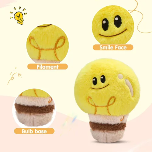 Miniatura 7 de WEWILL Bombilla de 8 pulgadas con luz de animal de peluche, lindo juguete de peluche suave, cumpleaños, Navidad, vacaciones, fin de semana, regalo